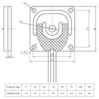 HY-928DA Mini Celda de Carga 5-200KG Sensor de Puente Completo de Alta Precisión para Báscula de Baño, Estante Inteligente, Máquina de Juegos
