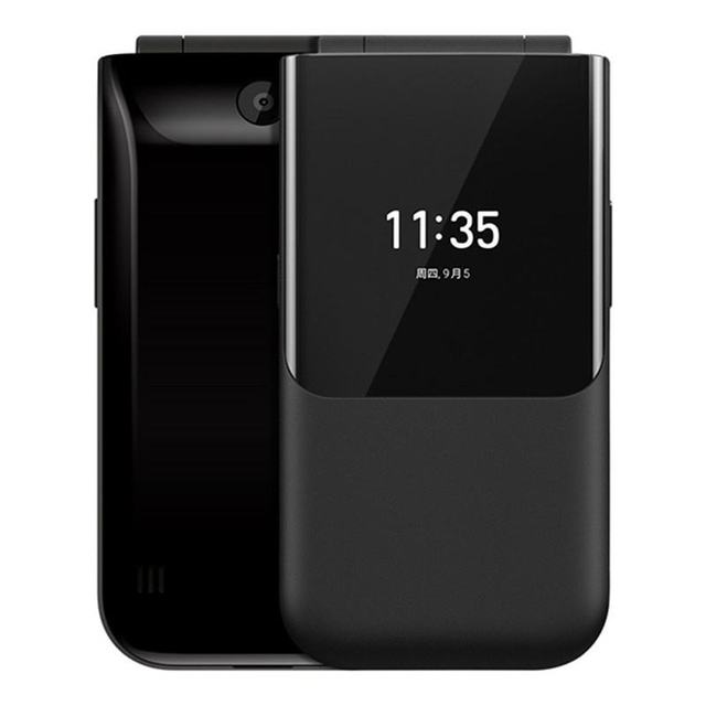 Classic Flip Feature Phone Dual Screen T9 Keypad Senior Daily Use Cellphone Long Standby Plastic Body
