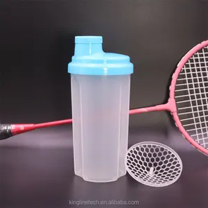 Atacado Esporte Personalizado Gym Blender Garrafa De Água De Proteína De Plástico Shaker Portátil Com Copo De Água Filtro De Tela