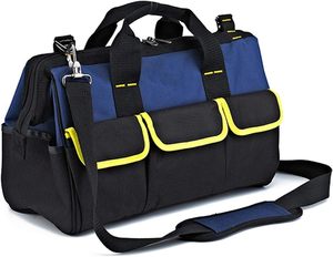 Bolsa de almacenamiento de herramientas multiusos, resistente al agua, para electricista, fontanero, bolsa de herramientas portátil, Oxford grueso de gran capacidad - Product Image 1
