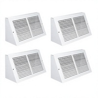 Grille de ventilation moderne en aluminium sur mesure avec filtre à air, moustiquaire et persiennes de retour d'air, installation facile et fixation murale