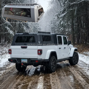 Auvent de camionnette en alliage d'aluminium étanche et verrouillable avec fenêtre fendue, à <span class=keywords><strong>prix</strong></span> avantageux, pour Ranger F150 Tacoma Hilux <span class=keywords><strong>Dodge</strong></span> Ram1500 - Product Image 1