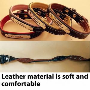 <span class=keywords><strong>Collar</strong></span> personalizable de la marca del gato para las mascotas de cuero de vaca grabado anti-Pérdida Tarjeta de Identidad pelo dorado Teddy cinta de cuero suave para el cuello - Product Image 5