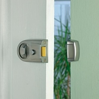 Serrure de porte d'entrée en alliage de zinc, verrouillage à la poignée droite, loquet de 40 mm et 60 mm, cylindre simple, loquet de sécurité, serrure de nuit