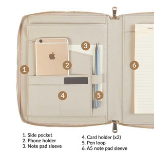 Túi Đựng Tài Liệu Văn Phòng Bằng Da Theo Yêu Cầu Bền Bán Tại Nhà Máy 2023 Túi Đựng Tài Liệu Da A4 - Product Image 4