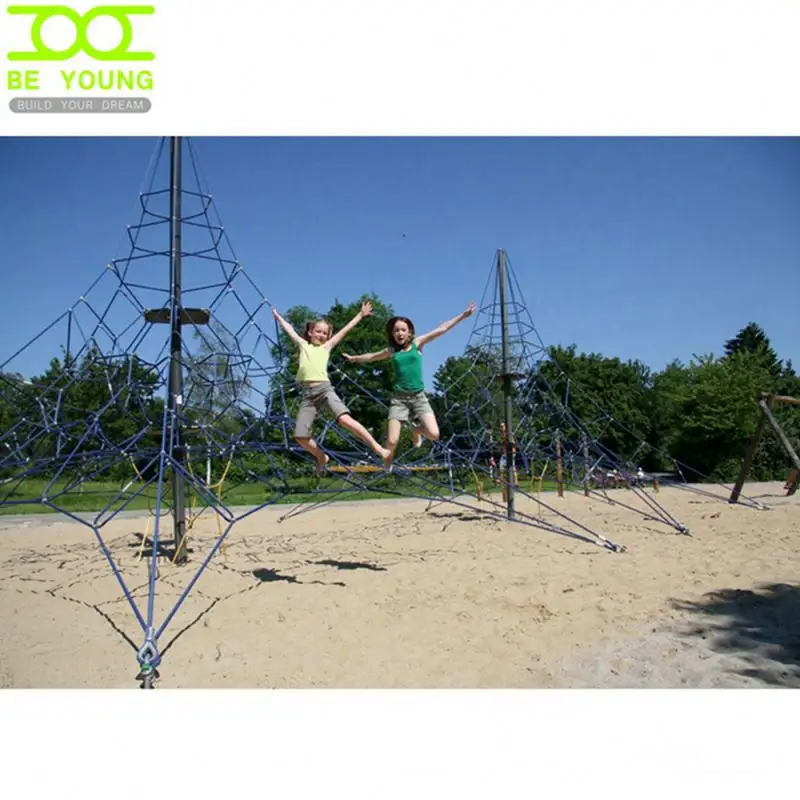 Steel Column For Outdoor Playground Garden Play Structures Climbing Pink Climber Tunnels Crossover Connector Rope
