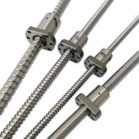 Ball Screw C3 Presisi Tinggi Diameter 32mm Lead 10mm untuk Komponen Inti Bantalan Mesin Bubut CNC Baja Krom Beban Tinggi
