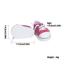 Nouvelles baskets de sport classiques en toile rouge pour poupées de 18 pouces - Mini-jouet DIY