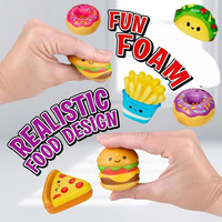 Promotion : Porte-clés anti-stress en PU à rebond lent, motif Hamburger et Frites, pour sac à dos et décoration