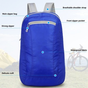 Sac à dos de sport en polyester Ripstop GRS Factory OEM ODM, impression de logo personnalisée, léger et pliable - Product Image 5