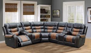 Sofás de Cuero de Lujo Modernos para Sala de Estar, Juego de Muebles para el Hogar, Sofá Reclinable Eléctrico con Puerto USB, Sofá Seccional - Product Image 5