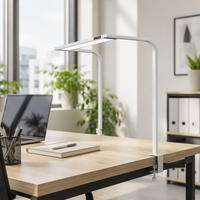Lampe de bureau LED intelligente 24W, spectre complet, CRI 95, sans scintillement, faible lumière bleue, contrôle tactile, intensité réglable, noire avec minuterie