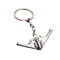 Porte-clés mousqueton élégant en alliage de zinc, modèle avion de chasse civil et nautique, avec impression typographique, petit cadeau pour événements