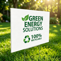 Panneau publicitaire en plastique ondulé 100 % recyclable et écologique, plaque creuse en PP durable pour le marketing écoresponsable