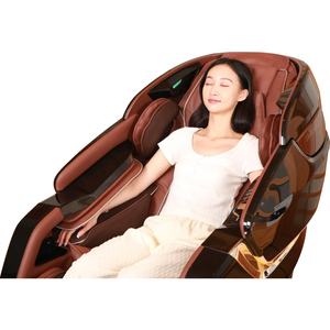 Silla de masaje con reposacabezas, multifuncional, Premium, vibratoria, gran contacto, color gris, azul, de cuero, con Manual - Product Image 6