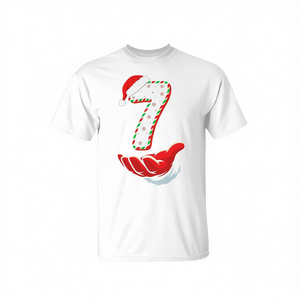 Camiseta Tri Blend con estampado de manos de Papá Noel de Navidad número 7, Gen Alpha Slang Meme - Product Image 2