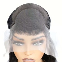 Barato 4*4 13*4 HD Transparente para Pelucas con Encaje Frontal, Cabello Humano 100% Virgen Remy, Ondulado Profundo Natural, Negro, Doble Trama a Máquina