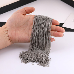 1.2mm Round Bead Chain Metal Plated DIY Jewelry Making <b>Accessories</b> For Necklace Craft Supplies - Product Image 2