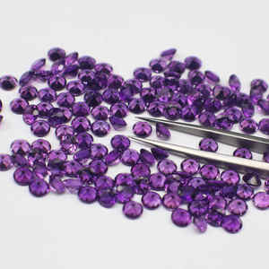พลอยอะเมทิสต์ธรรมชาติคุณภาพ AAA อัญมณีหลวมสีม่วงเรียบ - Product Image 3