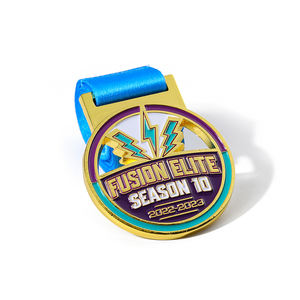 Concevez votre propre médaille en métal en alliage <span class=keywords><strong>de</strong></span> zinc Conception <span class=keywords><strong>de</strong></span> logo personnalisé Fusion <span class=keywords><strong>Elite</strong></span> Saison 10 Médaille d'or en émail moulé sous pression - Product Image 3