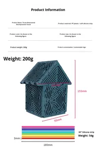 Cube d'activités sensorielles en silicone anti-stress, jouet éducatif 3D à monter soi-même, très populaire - Product Image 4