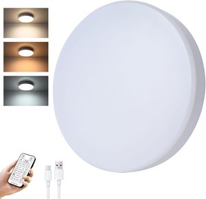 Motion Sensor LED Ceiling Light Rechargeable Radar Sensor <b>Wireless</b> Light for Home <b>Lighting</b> - Product Image 1