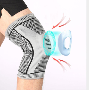 Genouillères de compression respirantes en silicone antidérapantes à double ressort pour le basketball et la course à pied – Vente en gros - Product Image 3