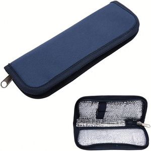 OEM ODM Customized Blue Polyester Elastic Strap Foldable Long Lasting Diabetes Insulin Travel Bag Insulin Pen Cooler Bag - Product Image 1