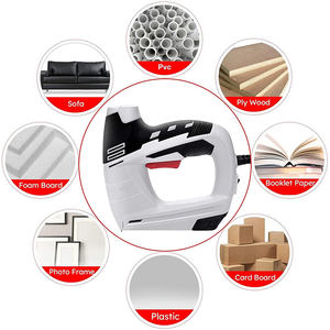 Grapadora eléctrica 2 en 1 para carpintería, Kit de pistola de clavos con 900 grapas T50 de 15mm y 18 de calibre, 300 unidades - Product Image 5