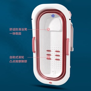 Vasca <span class=keywords><strong>da</strong></span> <span class=keywords><strong>Bagno</strong></span> Portatile Pieghevole <span class=keywords><strong>da</strong></span> 125 CM per Adulti e Bambini con Doppio Scarico - Product Image 5