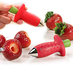 3-in-1 Fruit <b>Tool</b> – Strawberry Huller, Pineapple Cutter, Tomato Stalk Remover – Stainless Steel Blade, Ergonomic Handle – Kitche - Product Image 1
