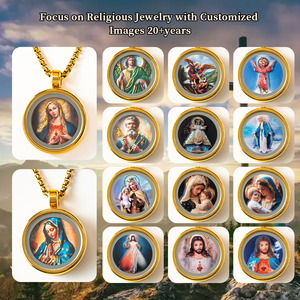 Giveluck Jesus và Trinh Nữ Mary Cameo Mặt dây chuyền cho <span class=keywords><strong>c</strong></span>ông giáo nhà thờ mạ vàng trang sứ<span class=keywords><strong>c</strong></span> quyến rũ 2025 bán buôn - Product Image 2