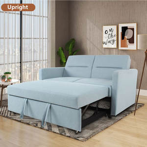 Sofá <span class=keywords><strong>Cama</strong></span> Moderno Extraíble 2 en 1, Sofá de Dos Plazas con Tapizado de Tela - Product Image 5