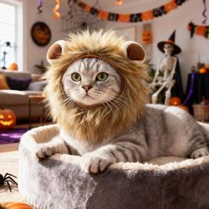 茶色ポリエステル高級ハロウィンその他ペットアパレルアクセサリーバット翼ライオン猫コスチュームコスプレ - Product Image 6