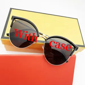 Hochwertige Luxus mode Sonnenbrille Farben Marke Brief Katzenauge mit Logo Designer Sonnenbrille berühmte Marken mit Box