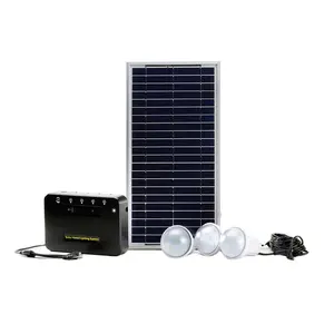 Home Application 8W Solar Power Panel Energy Home Lighting System Kit For Rural Areas