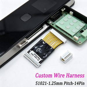Prix usine Faisceau de câblage de signalisation Molex 51021 14 broches, pas de 1,25 mm, longueur personnalisée pour imprimante, moniteur et électronique automobile - Product Image 1