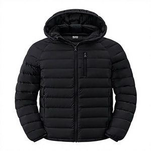 Men's Lightweight <b>Packable</b> Puffer <b>Jacket</b> Waterproof Winter Hood <b>Jacket</b> Custom <b>Packable</b> Quilted Puffer <b>Jacket</b> With Storage Pouch - Product Image 1