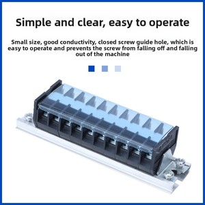 Bloc de bornes TD-1510 15A, 5 positions, connecteur à vis fixe, bande de bornes pour câbles de 10, 15, 30, 50 mm pour panneau - Product Image 2