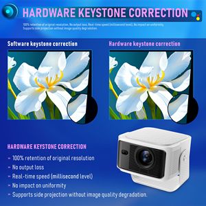 Junuo Hot Bán 1080P LCD Chiếu Với GTV Dongle Tự Động Tập Trung 500ANSI 8K Bằng Giọng Nói Rạp Hát Tại Nhà Máy Chiếu Di Động - Product Image 3