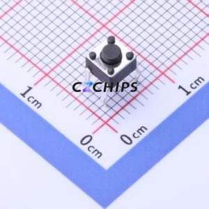 TS-1091-A2B2-D2 Tactile Switch Through hole Component (THT)-4P,4.5x4.5mm Switch Single Pole Single Throw Round Button 1.8N 4.5mm - Product Image 1