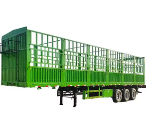 Semirremolque de 3 ejes y 60 toneladas para transporte de carga pesada con barandas. - Product Image 1