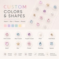 Kit de graines auriculaires en cristal, billes auriculaires en or pour le bien-être, adaptées aux adultes et aux enfants