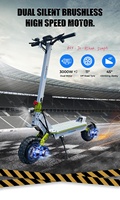 Trottinette Électrique Moderne et Puissante 60V 6000W à Double Moteur, Pneus Tout-Terrain 11 Pouces, Démarrage par Carte NFC, avec Siège – Vente en Gros