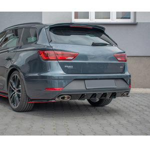Alerón Trasero Modificado OLIVER para SEAT <span class=keywords><strong>Leon</strong></span> Cupra <span class=keywords><strong>ST</strong></span> <span class=keywords><strong>2017</strong></span>+ Modelo Max con Recortes para Parachoques y Salida de Escape - Product Image 4