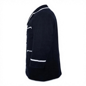 Manteau habillé sur mesure pour homme, à manches longues, simple boutonnage, revers, pour cérémonie, uniforme de reproduction extérieur - Product Image 4