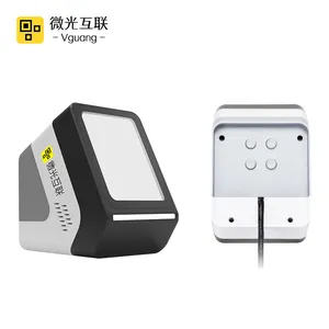 QR 코드 및 Automotriz 결제 스캔을위한 Vguang MC100 2D 무선 USB 데스크탑 바코드 스캐너 LED 광원