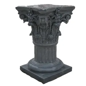 Домашний декор черная мраморная колонна основа каменная подставка для пьедестала Художественная Скульптура