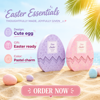 Boîte cadeau en carton Shaher de luxe en forme d'œuf avec logo personnalisé imprimé UV et ouverture en zigzag pour ensemble de chocolats