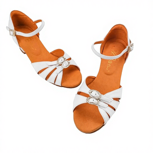 أحذية رقص لاتيني من فينيستايل - أحذية تدريب احترافية بيضاء ذات نعل ناعم ومريح للفتيات للامتحانات والمسابقات - Product Image 2